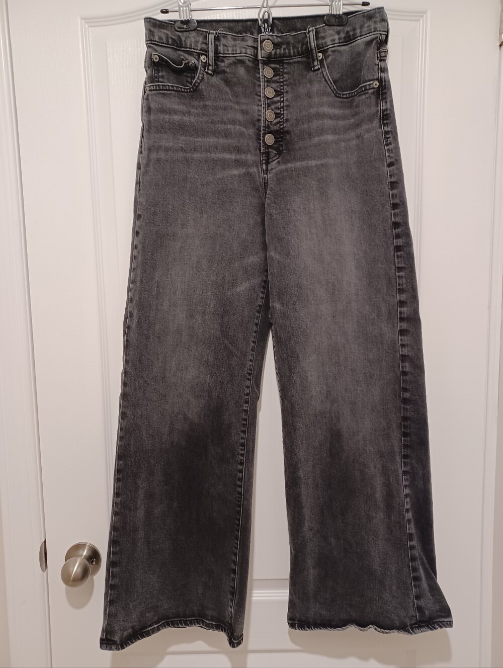 GAP High-Waist Wide Leg Jeans - Black Wash